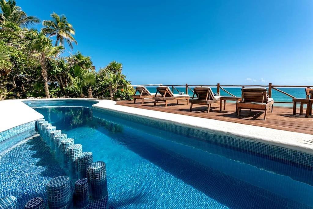 Luxury 5-Br Beachfront Home In Tulum Casa Sofia Gato 外观 照片